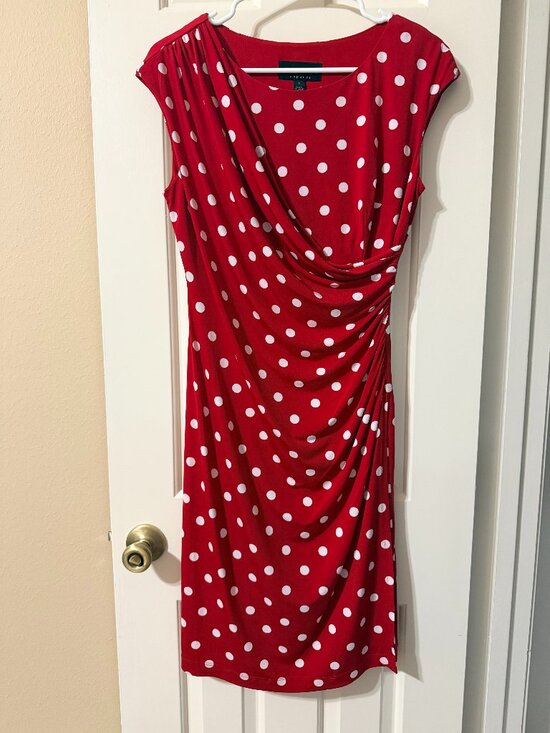 connected apparel Dresses & Skirts - Sz 8 Connected Red & White Polka Dot Dress